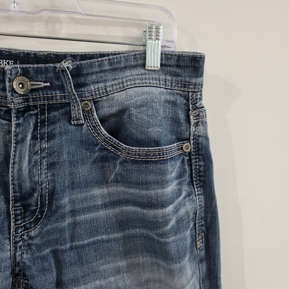 Bke Womens Aiden Jeans Size 32 X 32 Western Chunky Thread Blue Denim - Picture 3 of 9